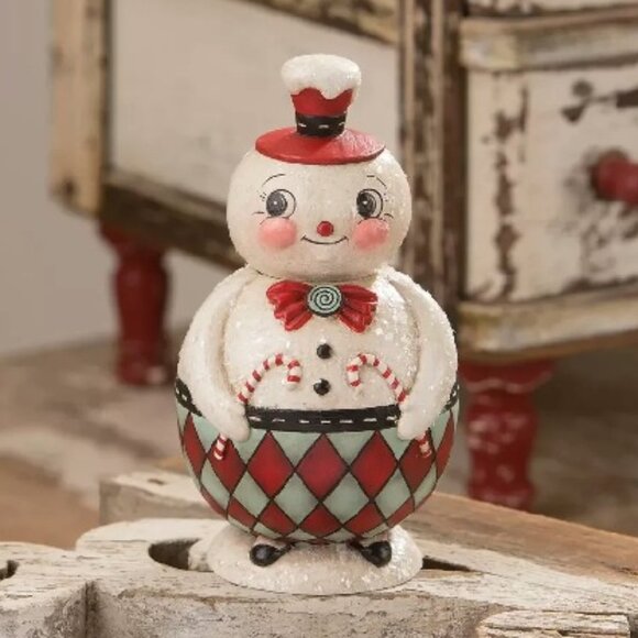 Johanna Parker Bethany Lowe Christmas Double Candy Cane Conrad Container Jar - Picture 1 of 4